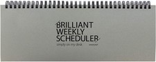 PAPERIAN Brilliant Weekly Scheduler - Wirebound Undated Planner Gray 