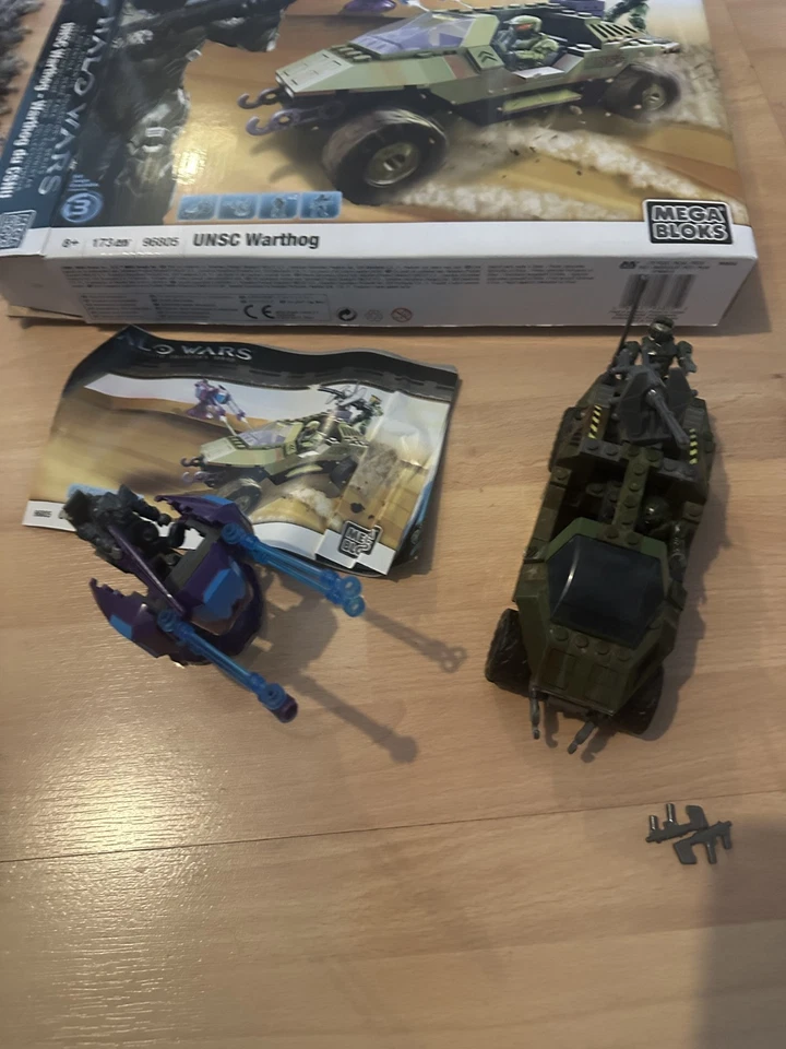HALO Mega Bloks Set 96805 UNSC 1st WARTHOG Green 100% complet - Photo 4/4