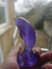 Fluorite Hand-carved Crystal Dolphin Natural Gemstone , Amazing Piece