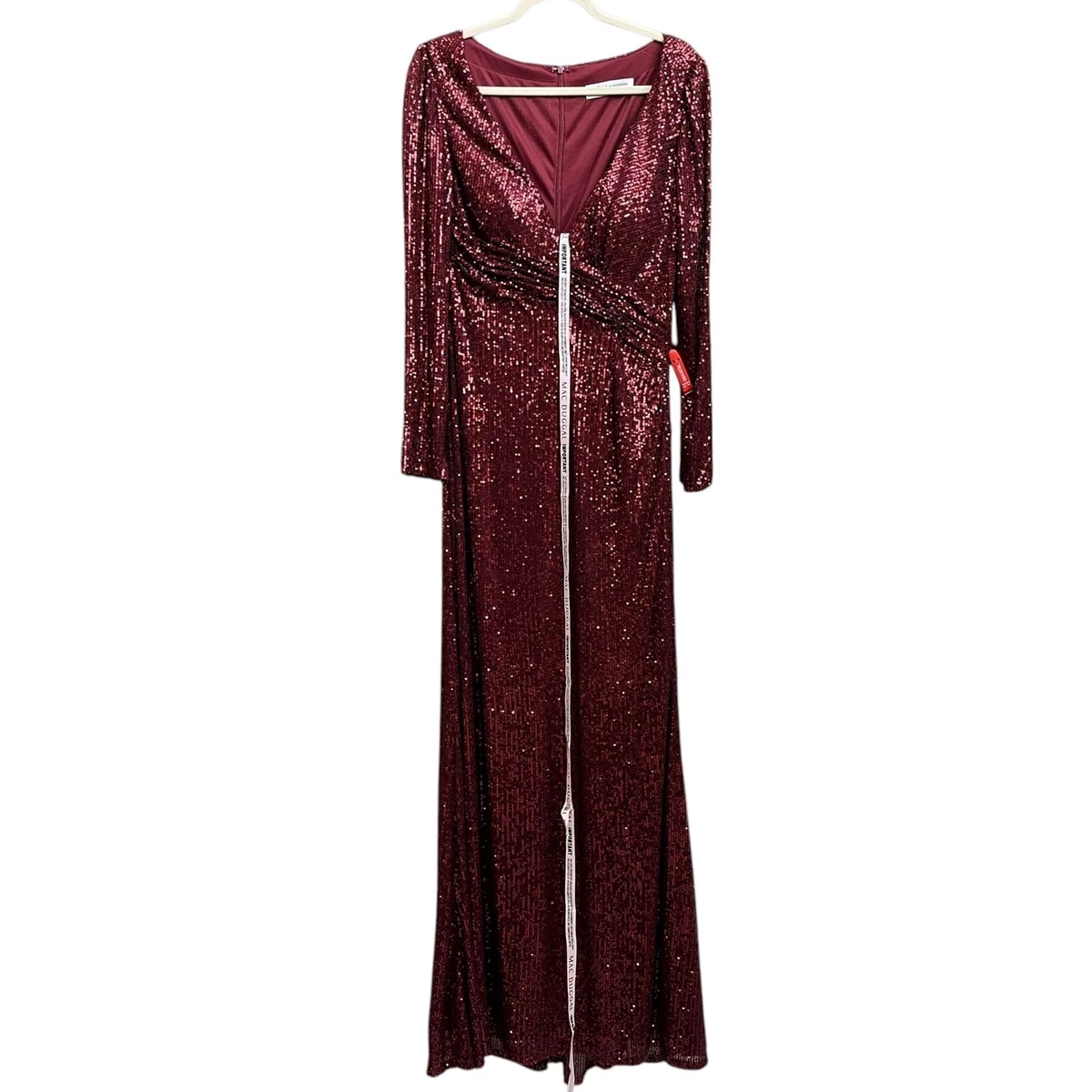 casual burgundy maxi dress Maxi Dress burgundy Long Dress Aiana Satin Maxi Dress Size 12 main image 0