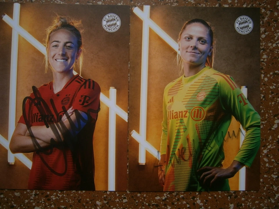 Frauenfußball - Bildautogramme - Carolin Simon + Anna Wellmann - Bayern München - Bild 1 von 1