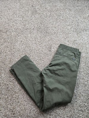 Volcom Pants Mens 32 Green Chino Straight Leg Stretch Casual Skate Surf Modern