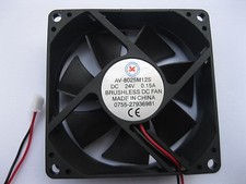 1 pc Brushless DC Cooling Fan 7 Blade 24V 8025S 2 Wire 80x80x25mm Sleeve Bearing