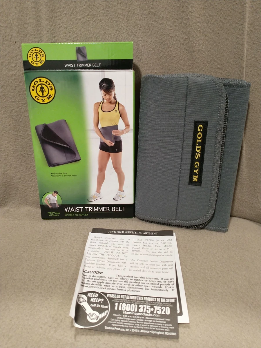 Gold's Gym Waist Trimming Belt Adjustable Size Soft Secure Closure