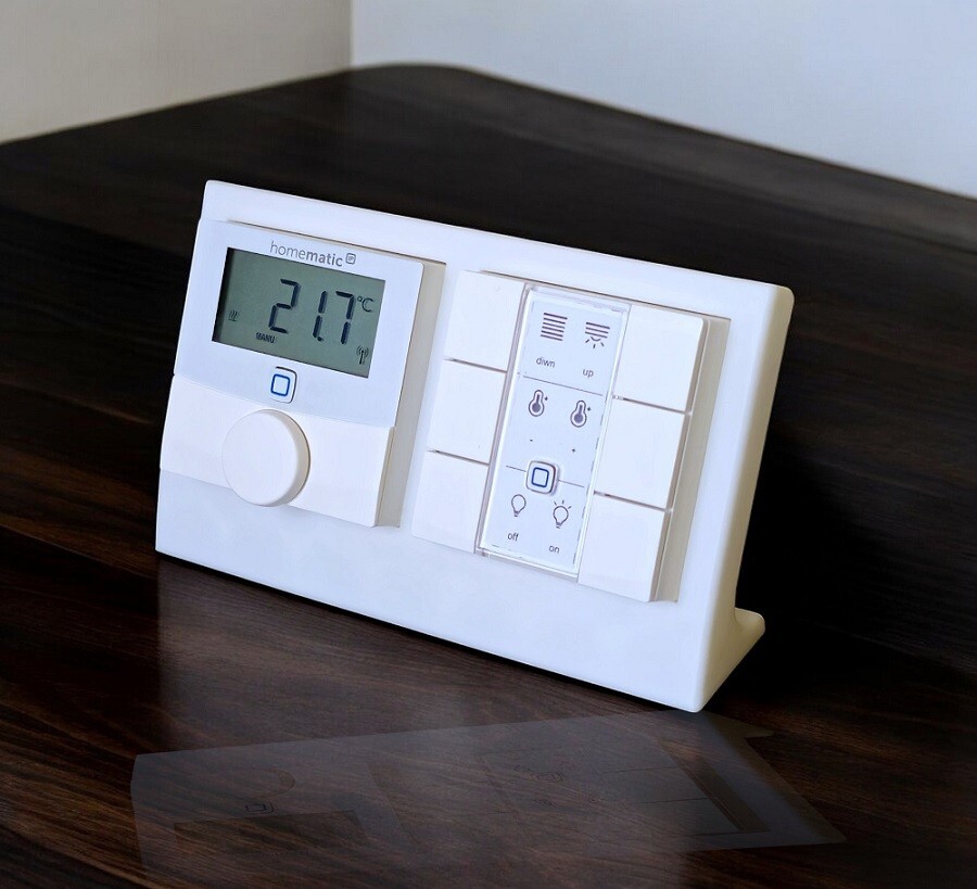 Espositore da tavolo doppio - per Homematic IP adatto HMIP-DS55 supporto supporto pulsante foto 5