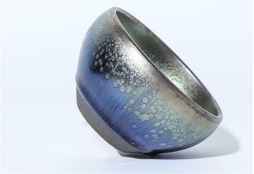 190914-34 Jianzhan Chinese Yuteki glaze TEA BOWL Tenmoku chawan Tea Ceremony - Picture 2 of 5