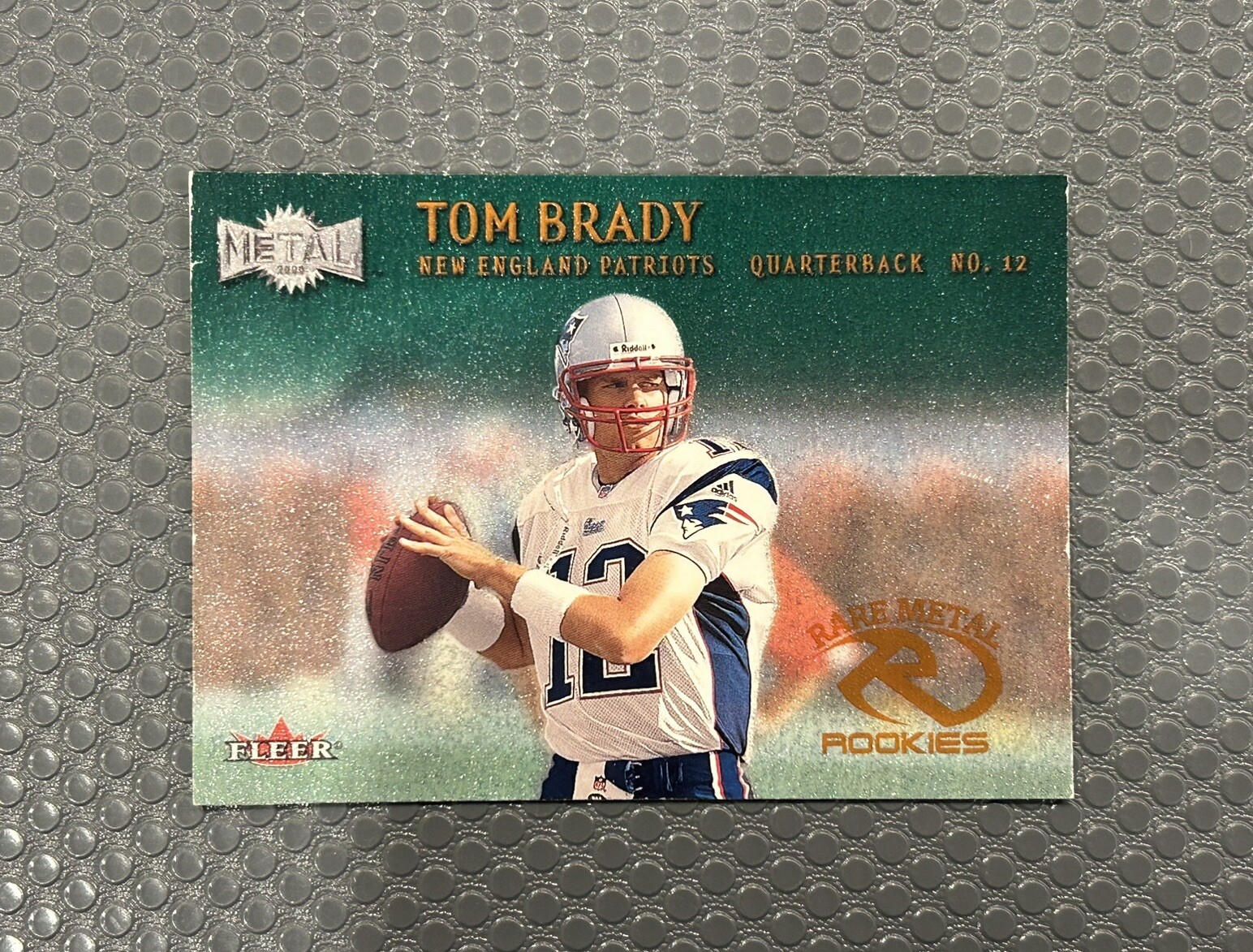 2000 Fleer Metal EMERALD Tom Brady Rookie RC #267 Patriots Bucs *EX-NM*
