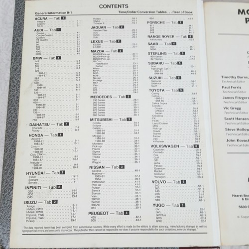 1984-1991 Motor Imported Foreign Cars Parts & Time Guide Auto Repair Book Work - Picture 2 of 9