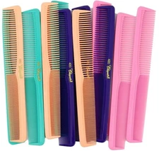 Krest 400 7 Inch Hair Cutting Barber Comb Hairstylist Combs 12 pcs Made in USA