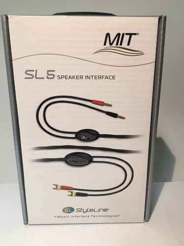 PAIR CABLES MIT STYLELINE SL5 SL 5 speaker interface  2.4 METERS NEW      - Foto 1 di 2