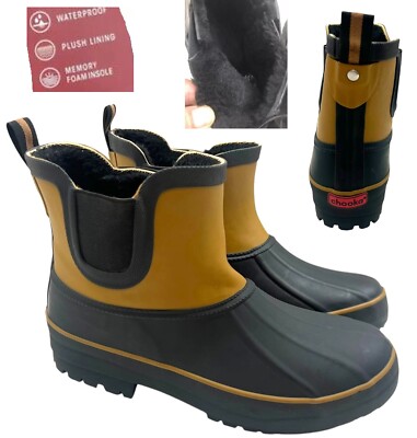 NEW LADIES WOMENS ANKLE WELLINGTON WATERPROOF CHELSEA WELLIES SNOW BOOTS  SIZE UK