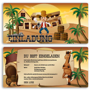 Invitation Anniversaire Cowboy Western Cartes Invitation Anniversaire Enfants Ebay