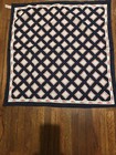 VINTAGE HAMPTON HALL LTD. NY NAVY GEOMETRIC PRINT WOMEN'S NECK SCARF 27" — photo 3