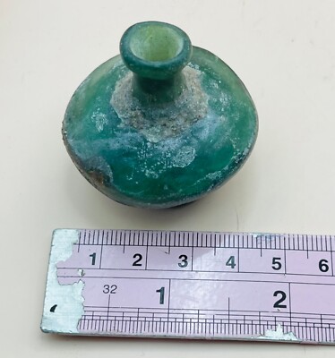 Récipient à Bouteille Romain En Verre Authentique - 1er Au 3ème Siècle Après JC, Bon État