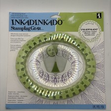 Inkadinkado Stamping Gear Oval Cling Stamps Symmetry Wheel New Spiral Frame NEW