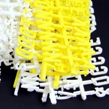 Peg Letter Board Starter Pack - Pack of 692 White & Yellow Characters