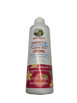 Women's 40+ Multivitamin w/ Hormonal Support Vanilla Peach 15.22 fl oz Exp 10/25