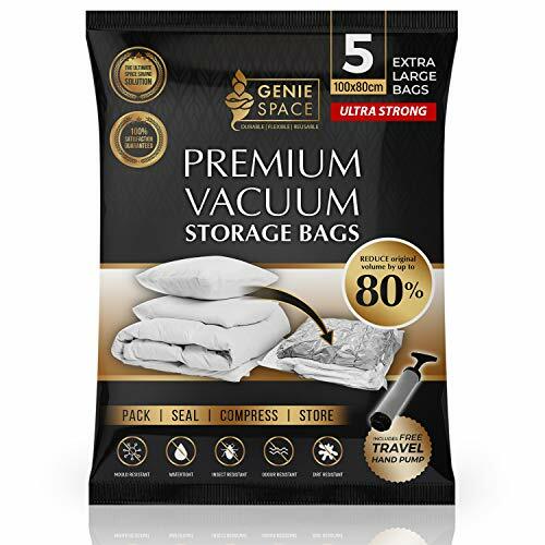 GENIE SPACE Sacchetti Sottovuoto Premium per Vestiti e Biancheria, EXTRA LARGE 1