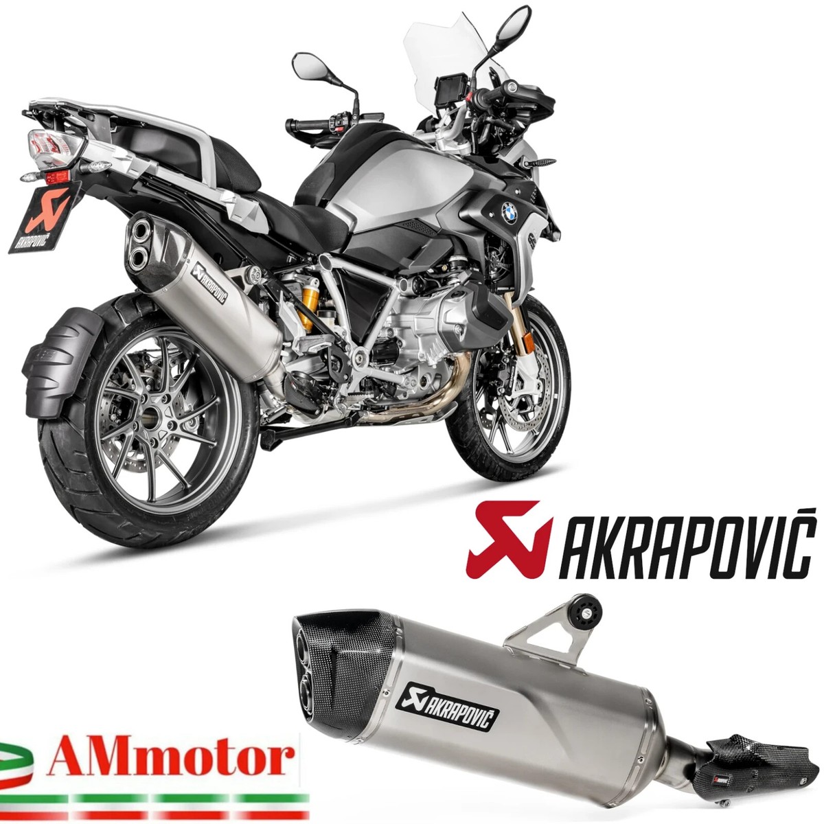 Akrapovic Bmw R 1250 GS 2019 Exhaust Motorcycle Slip-On Titanium
