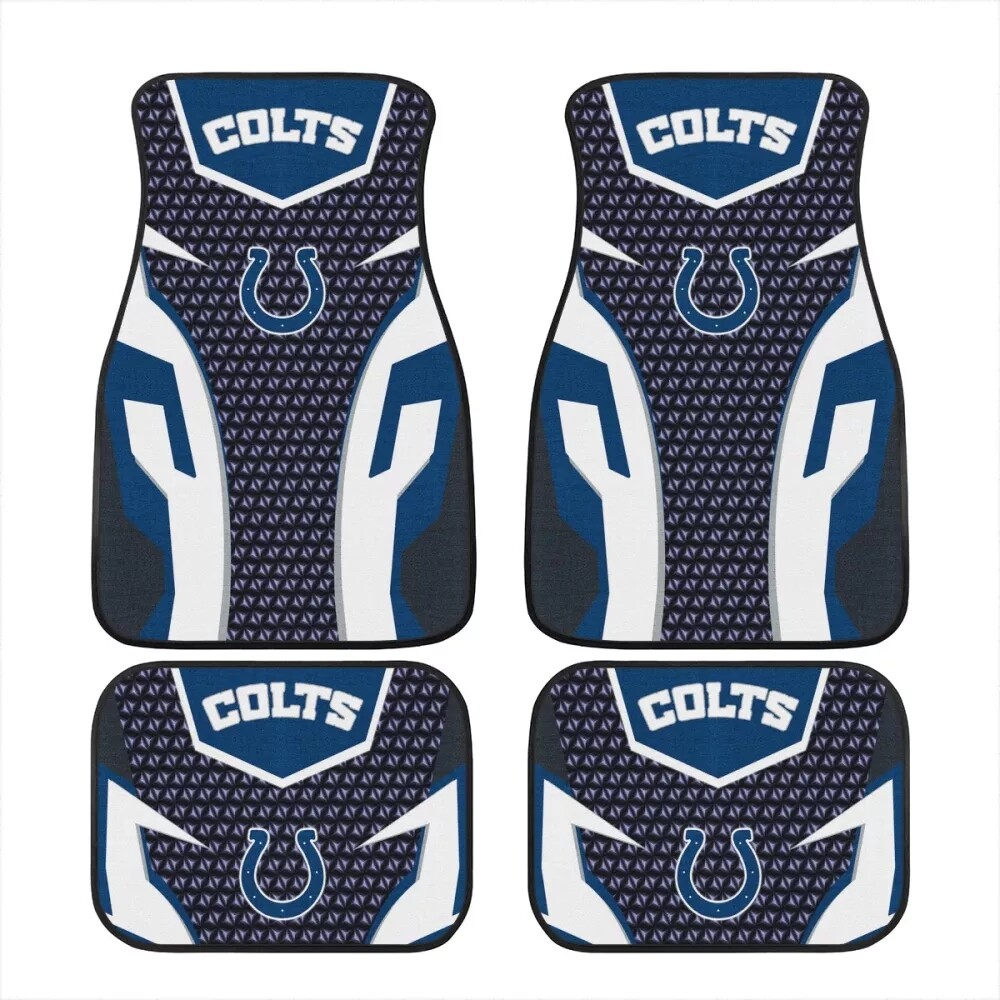Indianapolis Colts Car Floor Mats Front/Rear Rugs Pickup Truck Rubber