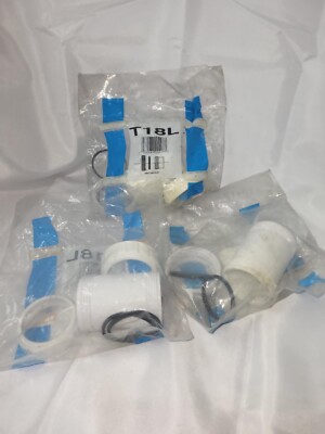 McALPINE T18L 11/2'' Surefit gerader Verbinder weiß DREIERPACK