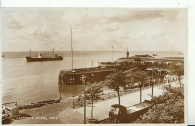Yorkshire Postkarte - Victoria Pier - Rumpf - Echtfoto - Ref 11382A