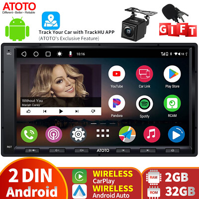 ATOTO A6 7 Zoll Android Autoradio 2 DIN mit GPS Navi Carplay WIFI RDS DSP 2+32G