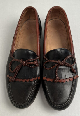 Allen Edmonds Woodstock Loafers Mens Size 9D‎ Black Brown Kiltie Tassel Slip On Allen Edmonds Men main image 2