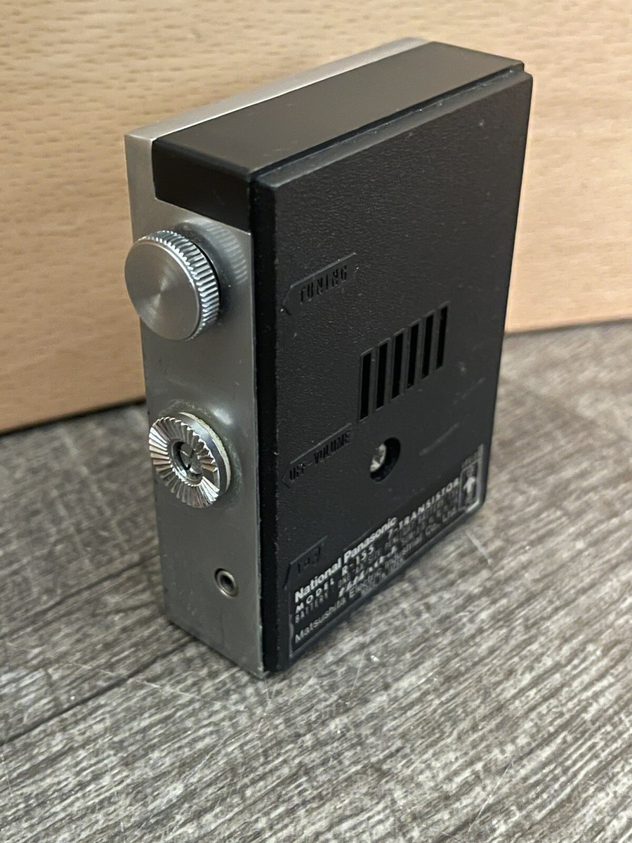 Vintage National Panasonic R-155 Black Pocket Radio - Not Working
