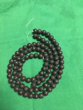 8MM BLACK VOLCANO LAVA GEMSTONE ROUND 2 15.5" Strands BN
