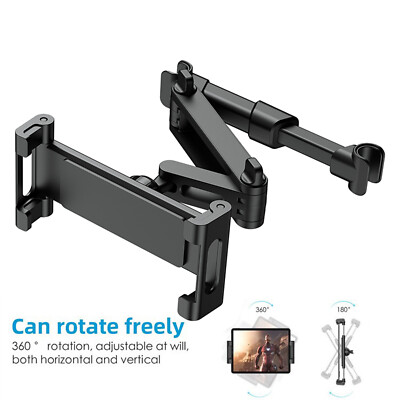360° Car Back Seat Headrest Mount Tablet Holder for 4.7-12.9  iPad Phone Samsung