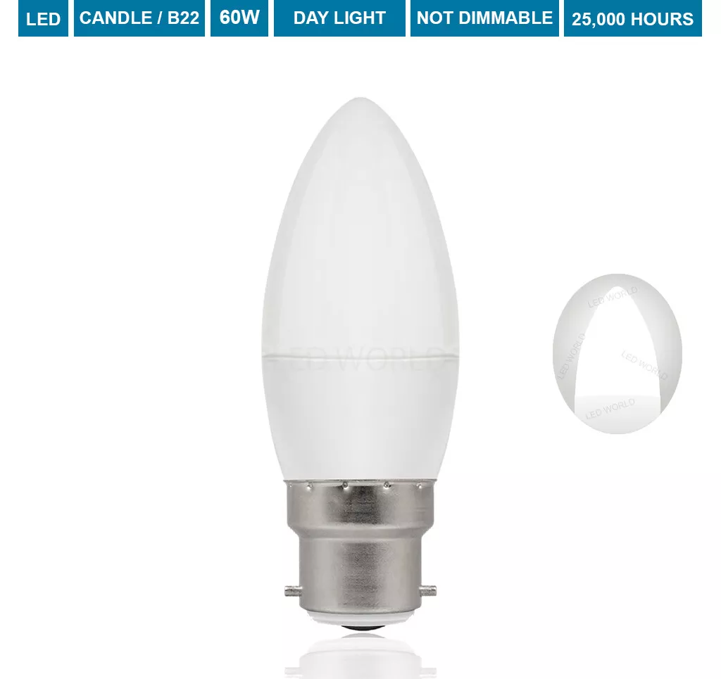Led candle bulbs b22 60w equivalent deals