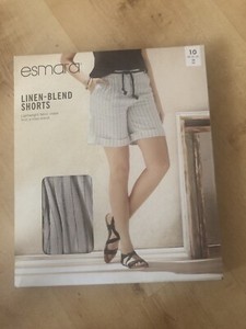 Esmara Linen-Cotton Blend Shorts Size 