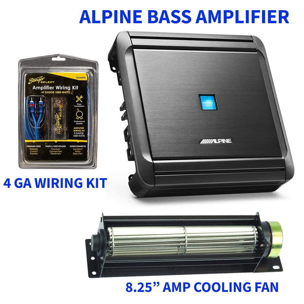 Басовый усилитель Alpine MRV-M500 Среднеквадратичная мощность 500 Вт Класс D Охлаждающий вентилятор Комплект усилителей 4G 41290₽