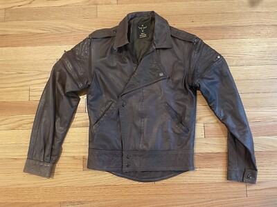 Steer Brand 100% Leather Jacket Racer Motorcycle Jacket Vintage Men’s S  Chest 36