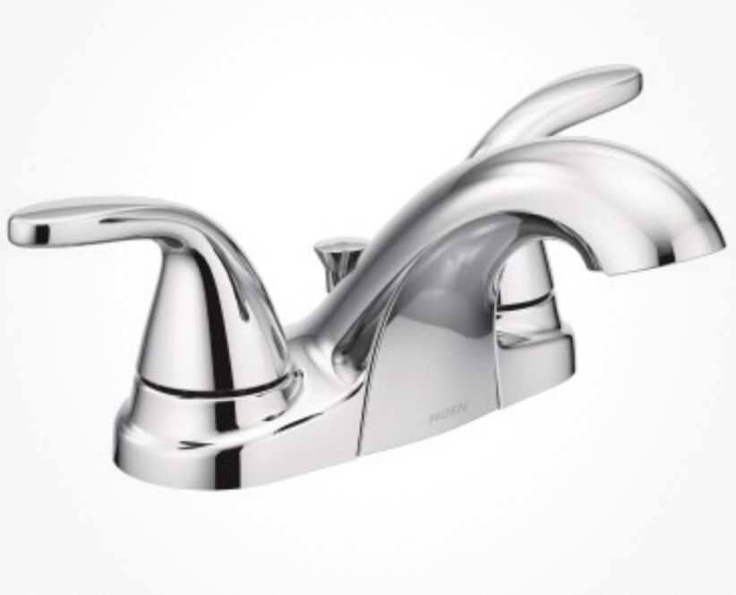 NEW Moen 84603 Adler 2Handle Bathroom Faucet Chrome W/Drain B323