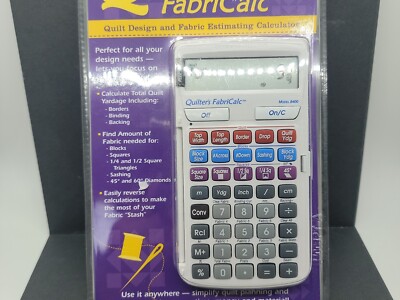 Calculated Industries Quilter s FabriCalc Quilt Design & Fabric Estimator NIP
