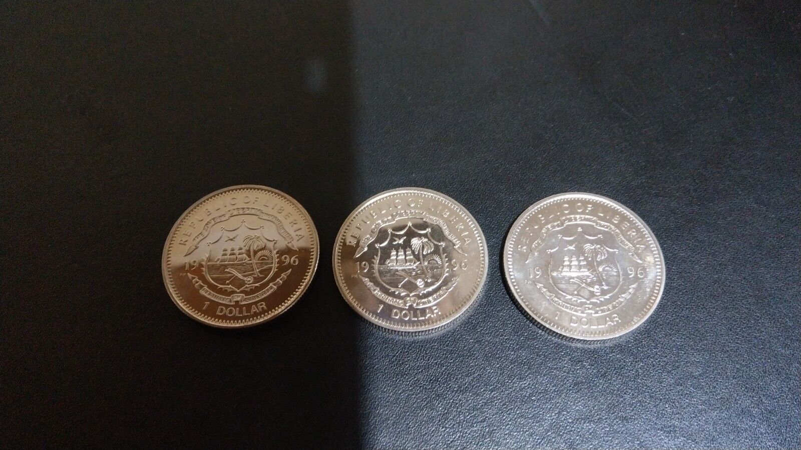 3 Liberia $1 Coins Star Trek Theme