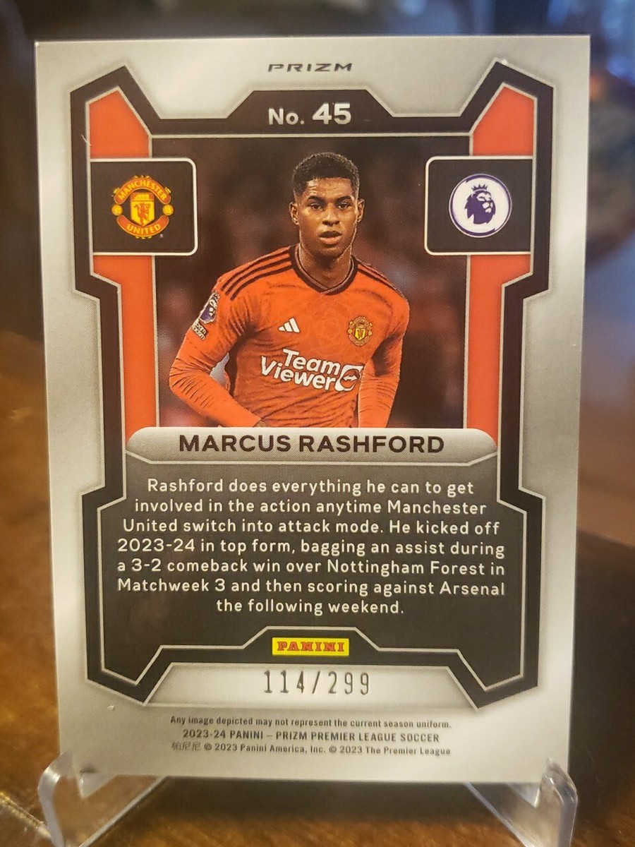 2023/24 PRIZM EPL SOCCER BLUE PRIZM MARCUS RASHFORD #114/299 | eBay