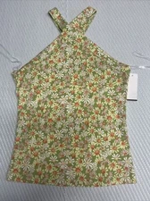 SO WOMENS HALTER TANK SZ X-Small Floral NWT