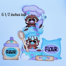 BAKING GINGERBREAD EVERYDAY premade paper piecing set 3D die cut by Rhonda