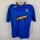 RFC Rangers Soccer Jersey FC Scotland Football Club Carling Umbro Shirt Mens L