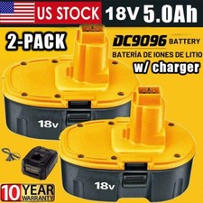1PACK 2PACK 18V For Dewalt 5.0AH 18 VOLT XRP DC9096 DC9098 NiMh Battery DC9099