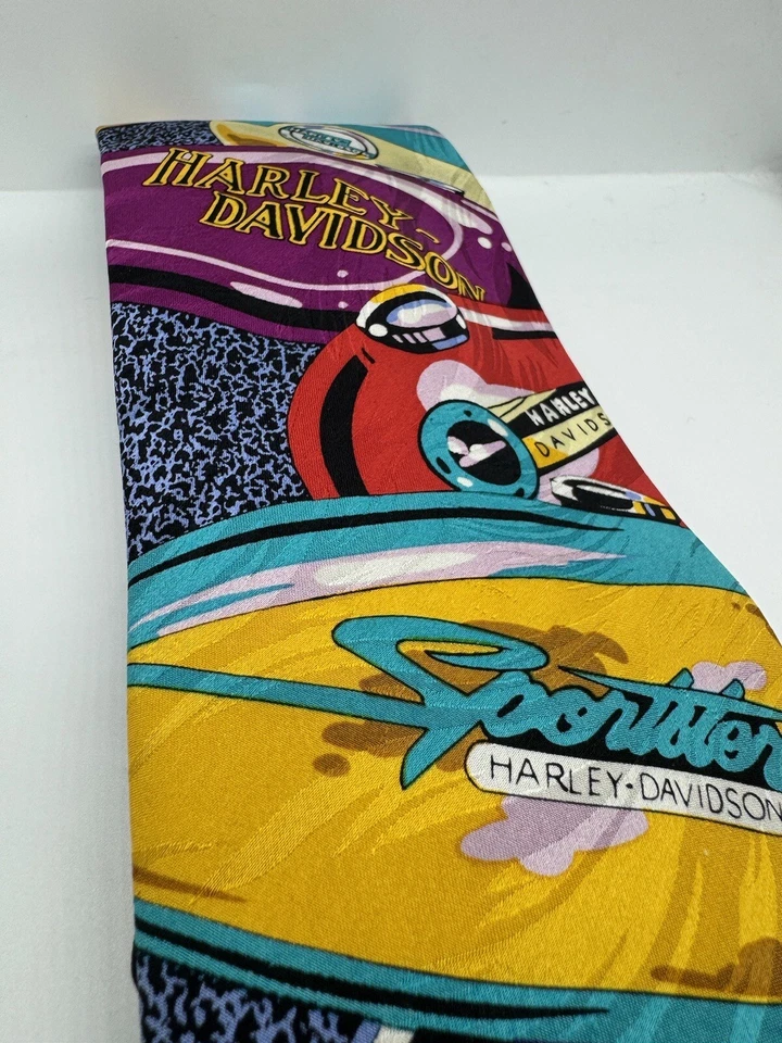 Harley Davidson Ralph Marlin Motocicletas Licencia Oficial Corbata 4” 1993 Tanques Foto 3 de 4