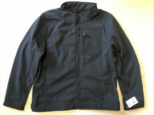 Men's Urban Republic Softshell Water Resistant Officer Jacket, Black, Size Large