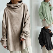 Hooded Sweatshirt Pullover Hoodies Warm Tops Plus Size Womens Long Sleeve