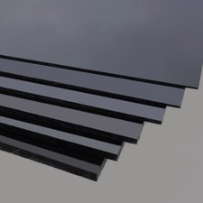 ABS Plastic Sheet Board DIY Model Craft 200x250mm 1/1.5/2/3/4/5mm Thick Black