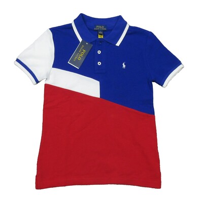 Polo Ralph Lauren Red Multi Colorblock Short Sleeve Polo