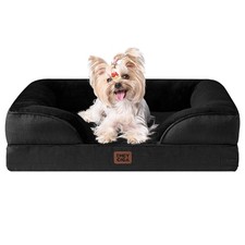 Orthopedic Memory Foam Dog Bed for Small Dogs Waterproof, Washable Cover