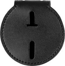 Sheriff Badge Holder, Made of Cowhide, Universal, Black, Deputy Badge Holder, Me